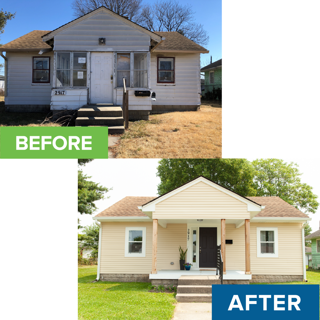 before and after home photos